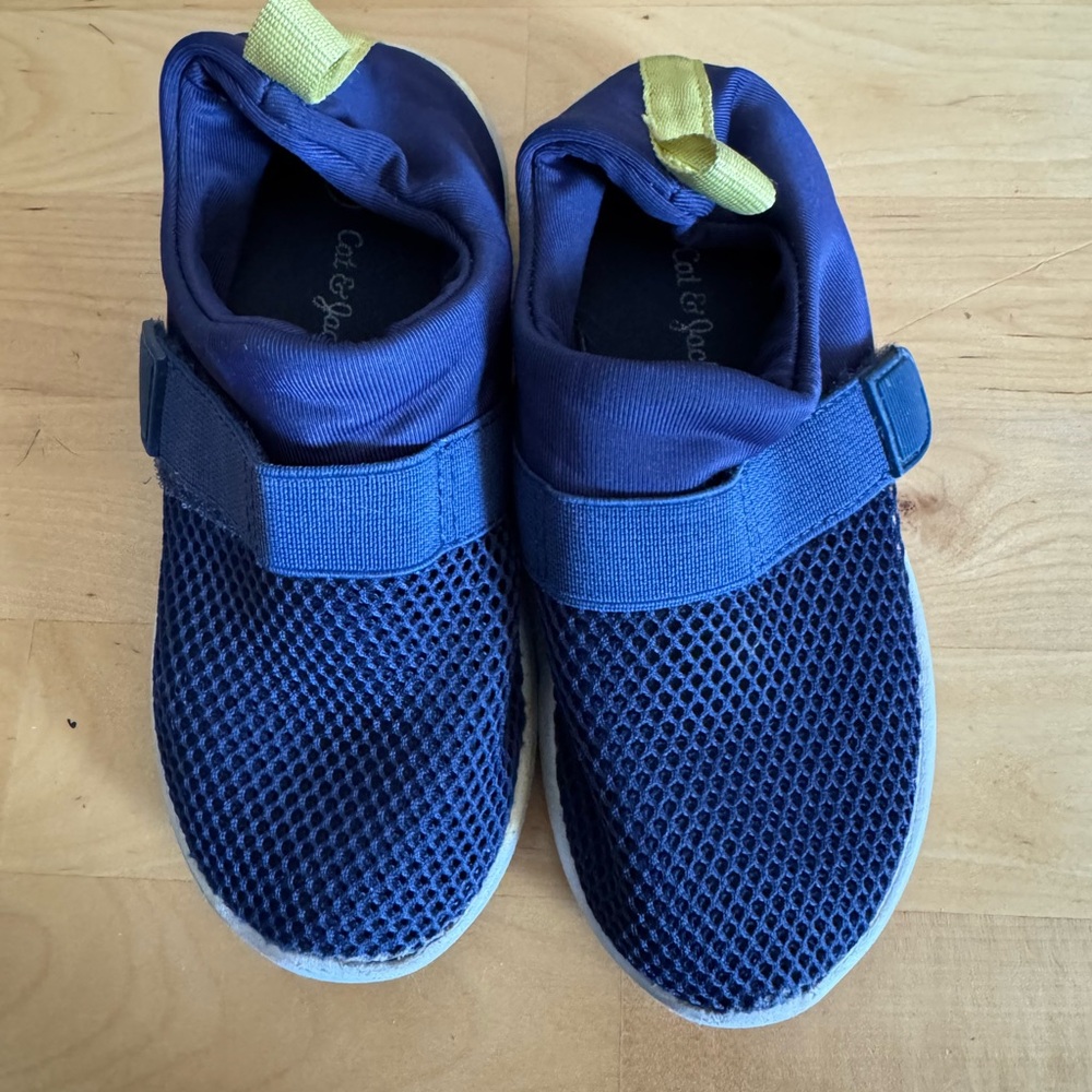 Cat & Jack Blue and Yellow Sneakers with Mesh Upper size 9 kids